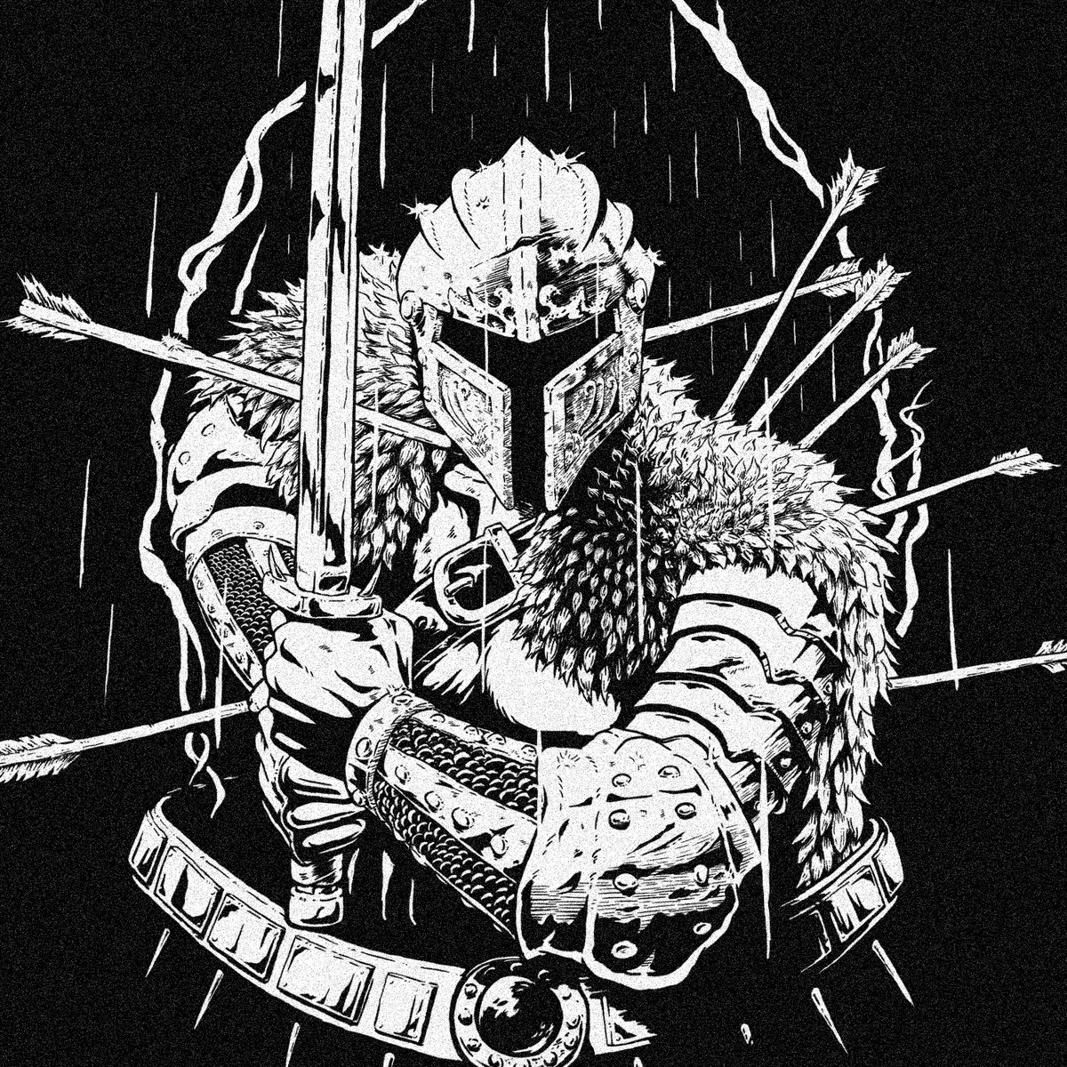 Hier ist ein ganz frischer Entwurf. Noch überlegen wir, ob der wohl ins Sortiment passt. 

#Illustration #artwork #fantasy #darkfantasy #Knight #sword #darkar #drawing #blackandwhite #metalart #metalartwork #Ritter #rollenspiel