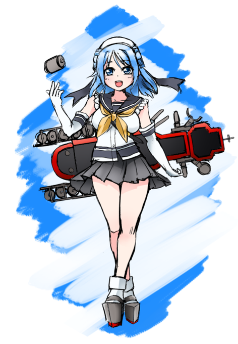 「urakaze (kancolle) white headwear」Fan Art(Latest)