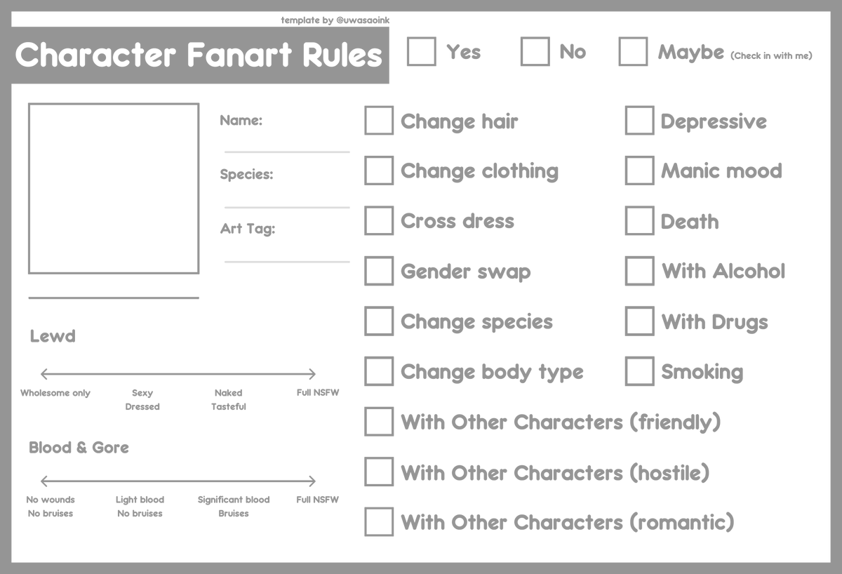 UwasaOink's tweet photo. 📝Fanart Rule Template📍

꒰Hi! I made this template for ppl to use to clearly indicate what type of VTubers/OC fan content they are ok with or not! 🐷 Enjoy!꒱
꒰more colours on my Ko-fi for free ❣️꒱

 🛒https://t.co/Wv3k5rRxSk

#uwacreate #vtuberassets #vtuber素材 #フリー素材 https://t.co/QJxsZOYzj5