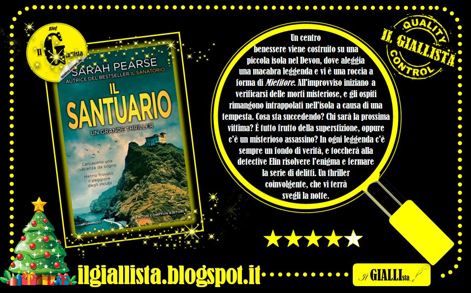 GiallistaIl's tweet photo. #RecensioneFlash su #IlGiallista:
#IlSantuario di @SarahVPearse, edito da @NewtonCompton.
https://t.co/IYyXLCJdMJ https://t.co/FfjEmRXbit