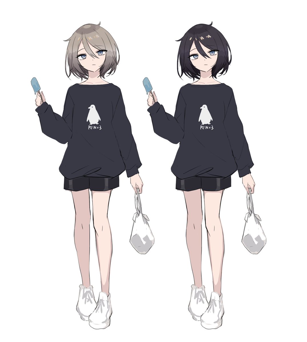 「どっちが好き?(リプにアンケートあります) 」|ときちのイラスト