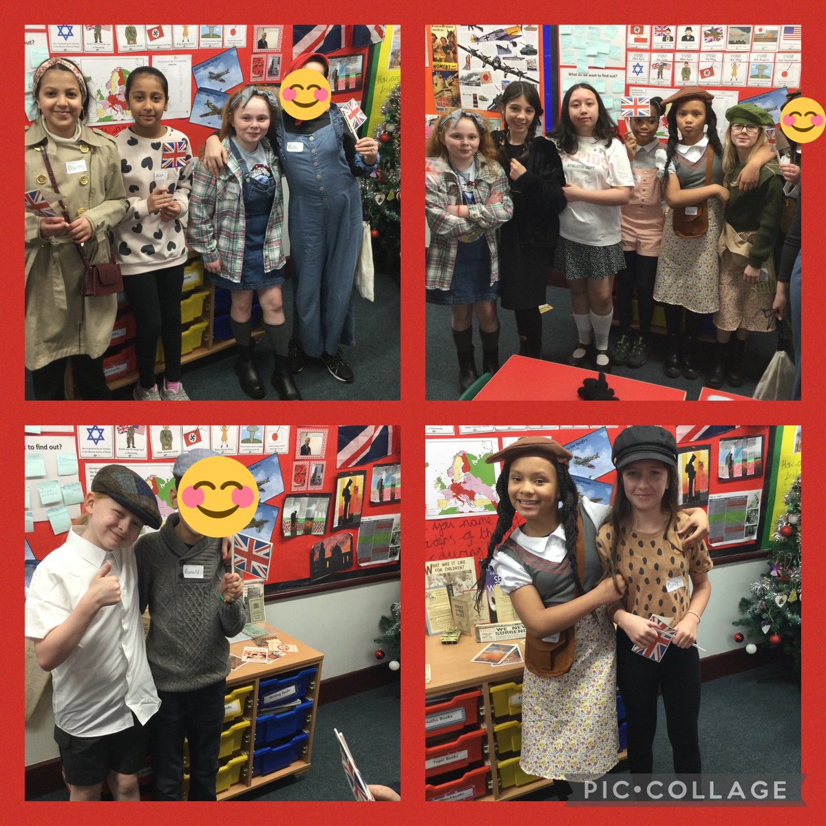 ParkViewPV's tweet photo. VE Day came early for Year 6 last week! To celebrate the end of their WW2 topic, year 6 dressed up in 1940s clothing and had a street party! We listened to Churchill’s speech and sang the National anthem 🇬🇧🥳 #PVHistory https://t.co/c09mTnB6w9