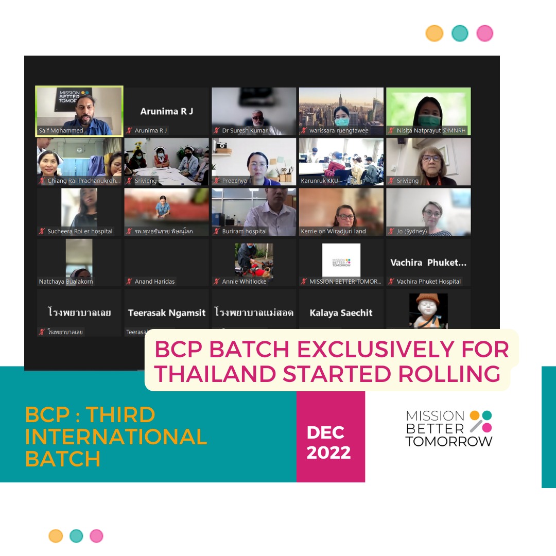 mbtunited's tweet photo. First Bereavement Companionship Programme (BCP) batch exclusively for Thailand is rolling on 13 and 14 December 2022 with 44 participants. It is also the 3rd International BCP Batch.
 #missionbettertomorrow #deathliteracy #bereavementcompanionship #compassionatecare https://t.co/TXS6XHrP2m