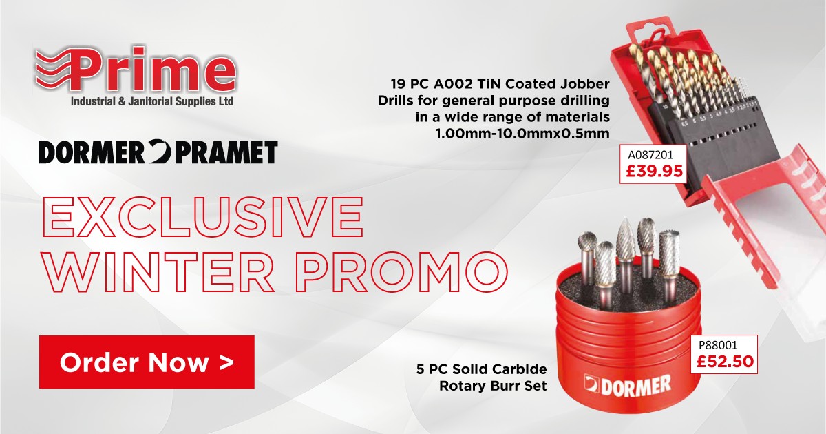 Exclusive Winter Promo 😮

Dormer Pramet Drill Bits for ONLY £39.95 and Burr sets for £52.50

Get yours today by ☎️ 01383 844255 or ✉️ sales@prime.scot

#prime #industrialsupplies 
#jannitorialsupplies #sale