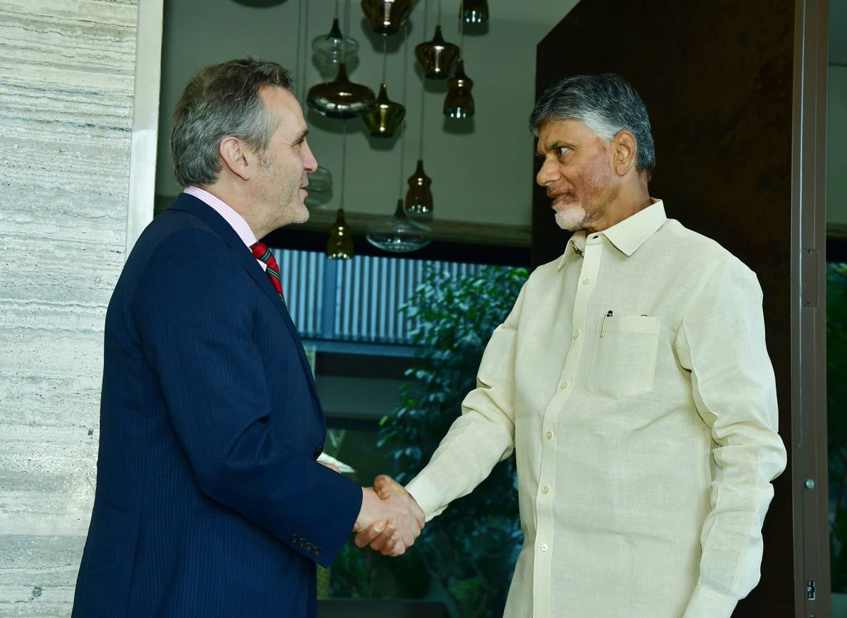 UKinHyderabad's tweet photo. Called on @ncbn of @JaiTDP today. 

Discussed about the developments in #AndhraPradesh and strengthening UK-India relations especially in the backdrop of India’s G20 presidency. https://t.co/wINBKmpcps