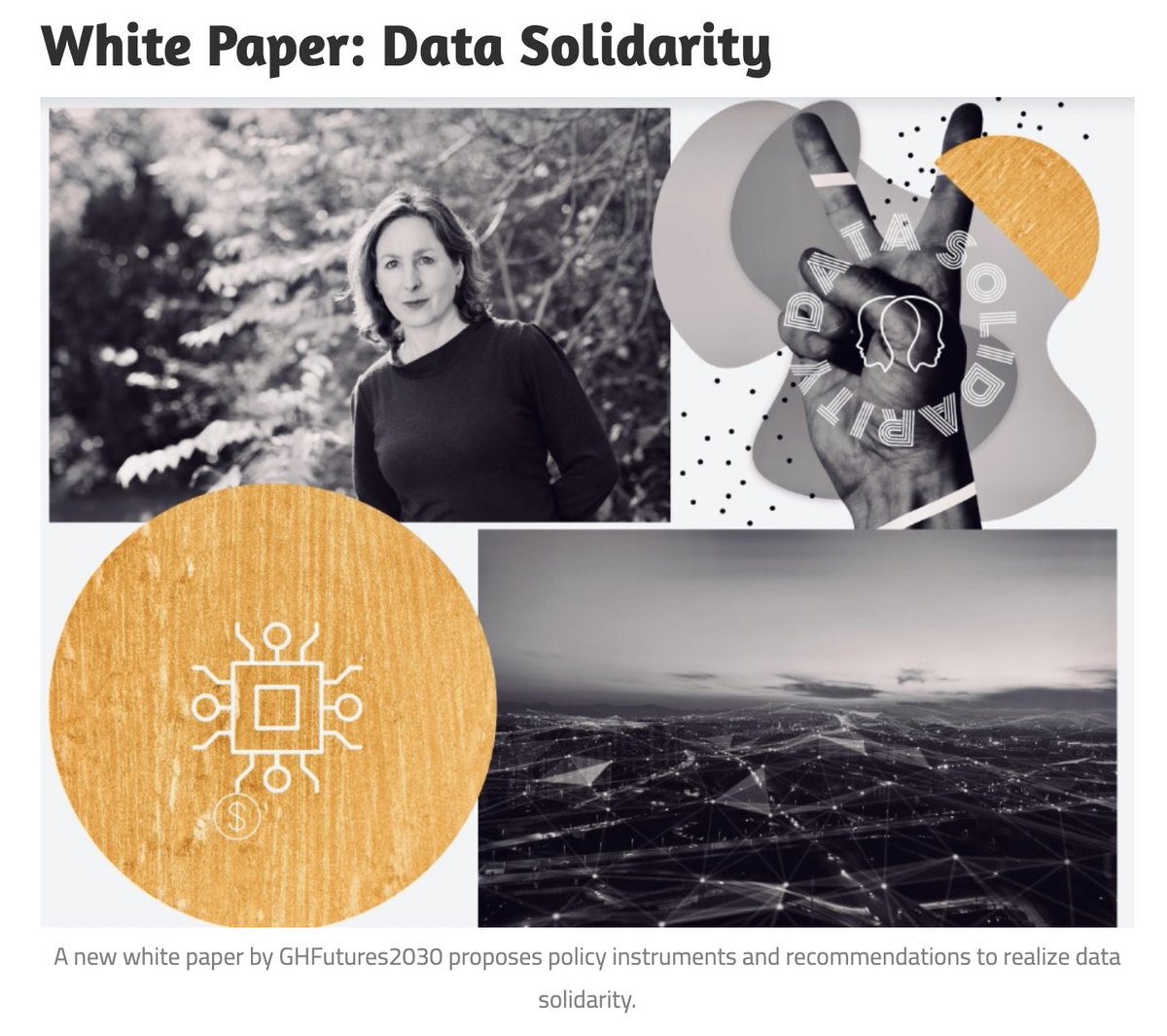 Dr Katherine Kenny (@kennykatherine) on Twitter photo In a really important and timely white paper launched earlier this week, <a href="/BPrainsack/">Barbara Prainsack (@bprainsack@c.im)</a> and colleagues develop a vision of data solidarity that rests on 3 pillars. 1/n
Full white paper here: governinghealthfutures2030.org/wp-content/upl…
Interview with <a href="/ArturOlesch/">Artur Olesch</a> at aboutdigitalhealth.com/2022/12/12/whi… In a really important and timely white paper launched earlier this week, <a href="/BPrainsack/">Barbara Prainsack (@bprainsack@c.im)</a> and colleagues develop a vision of data solidarity that rests on 3 pillars. 1/n
Full white paper here: governinghealthfutures2030.org/wp-content/upl…
Interview with <a href="/ArturOlesch/">Artur Olesch</a> at aboutdigitalhealth.com/2022/12/12/whi…