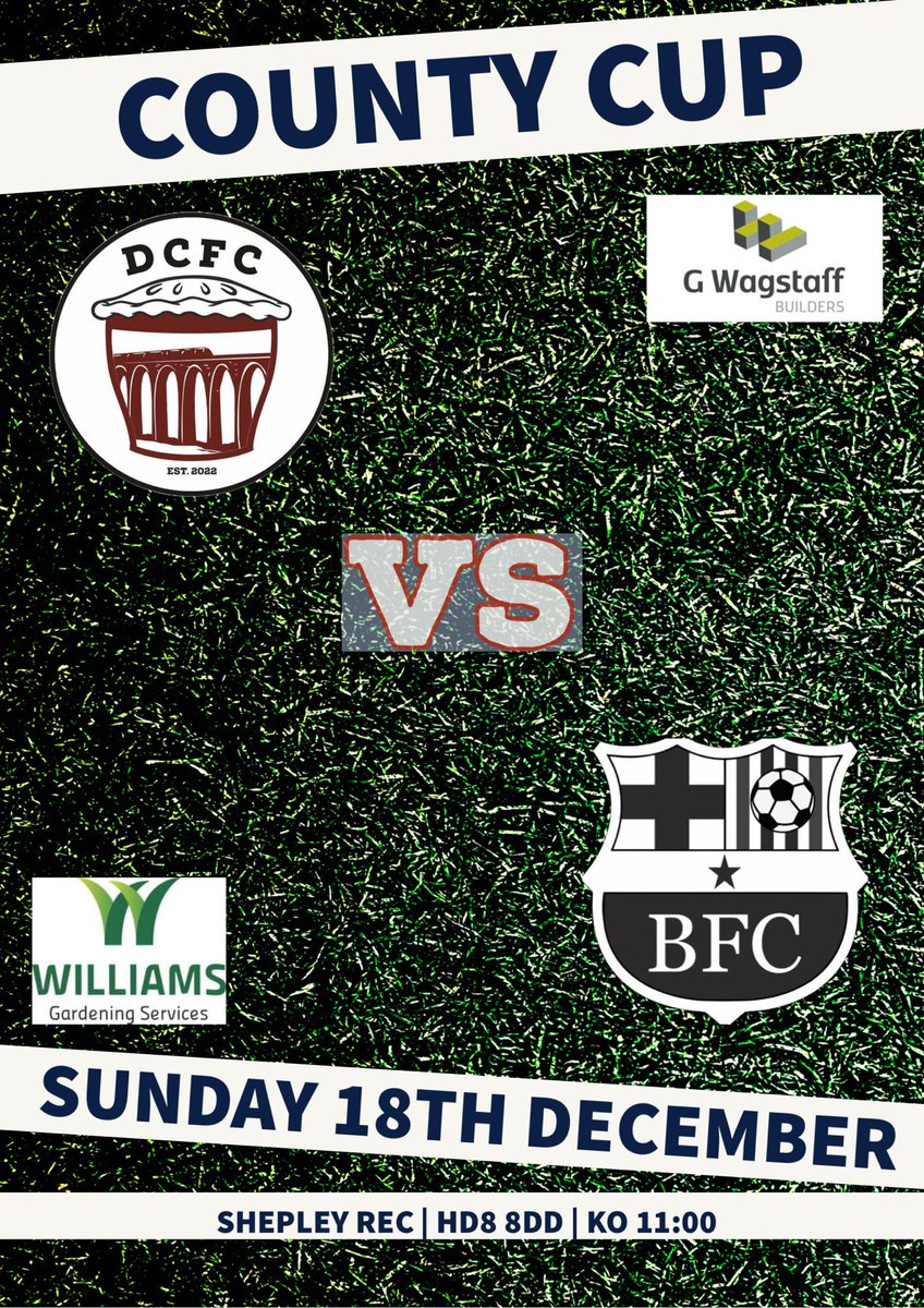 ⚽🏆 Sheffield Cup 🏆⚽ 

Once again weather permitting...  This week, we welcome Brinsworth to HQ in the 3rd round of the Sheff Cup. Only half hour up the M1 so not far at all for them boys. Should be a very good game! 

📍 Shepley Rec
📅 18/12
🕚 11 KO

#UTDC ⚽💥🍻 
#NowtDaft