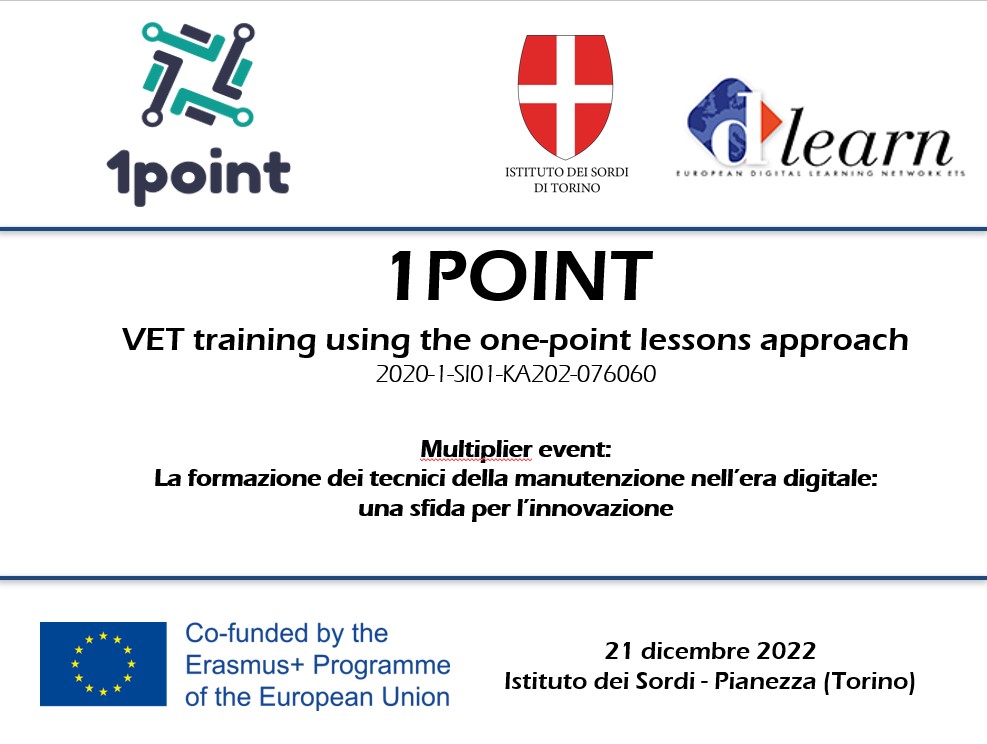 1pointProject's tweet photo. It's all set for the multiplier event of 1point project in Italy! DLEARN has invited a qualified audience and will focus on the e-learning platform for training maintenance technicians, which everyone can access after registering through the website https://t.co/MbJFZ5sEkL https://t.co/yMPNjzZz78
