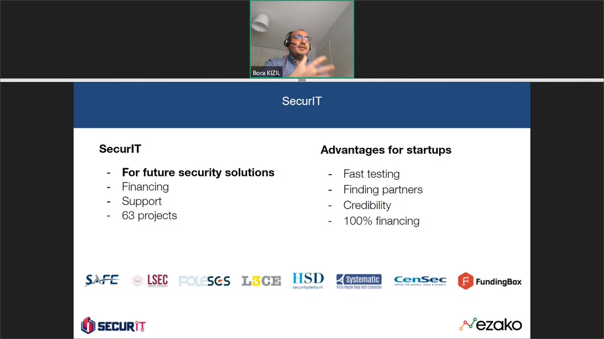 SecurIT20's tweet photo. 🤨What are the benefits of SecurIT funding? 👉The answer with tesmonial by @BigDataEzako, leader of #VASCREEN project 🛡️
✅Equity free #funding, on real costs
✅#Partner found thanks to the project
✅Good #visibility provided at EU scale
Thank you @BigDataEzako ! https://t.co/6WHPYFEEiH