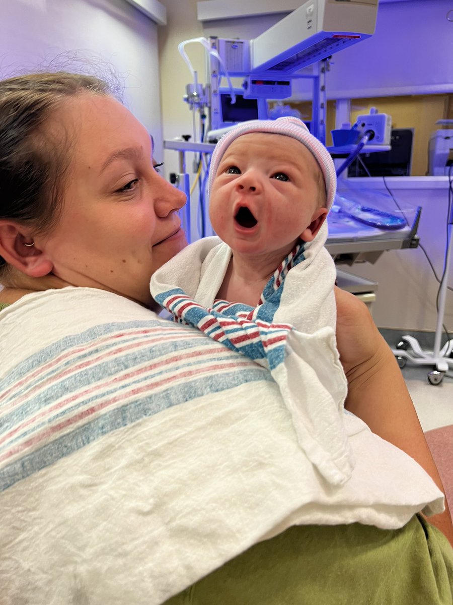 FenskeMatt's tweet photo. Our little girl was born 9-15-22 at 1:25 on weighting 7 pounds 9.4 Oz https://t.co/UvzAVjFMVF