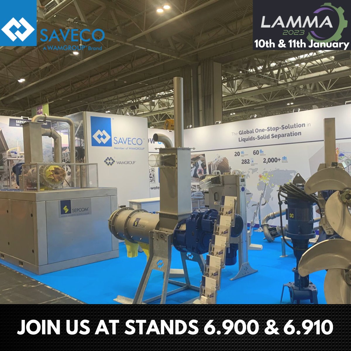 lammashow's tweet photo. @SAVECOLtd will be showcasing market-leading SEPCOM separators and green bedding machines at #LAMMA23 alongside its local network dealer MASTEK. Join them at stands 6.900 and 6.910 this January! https://t.co/TNeof3UzSu