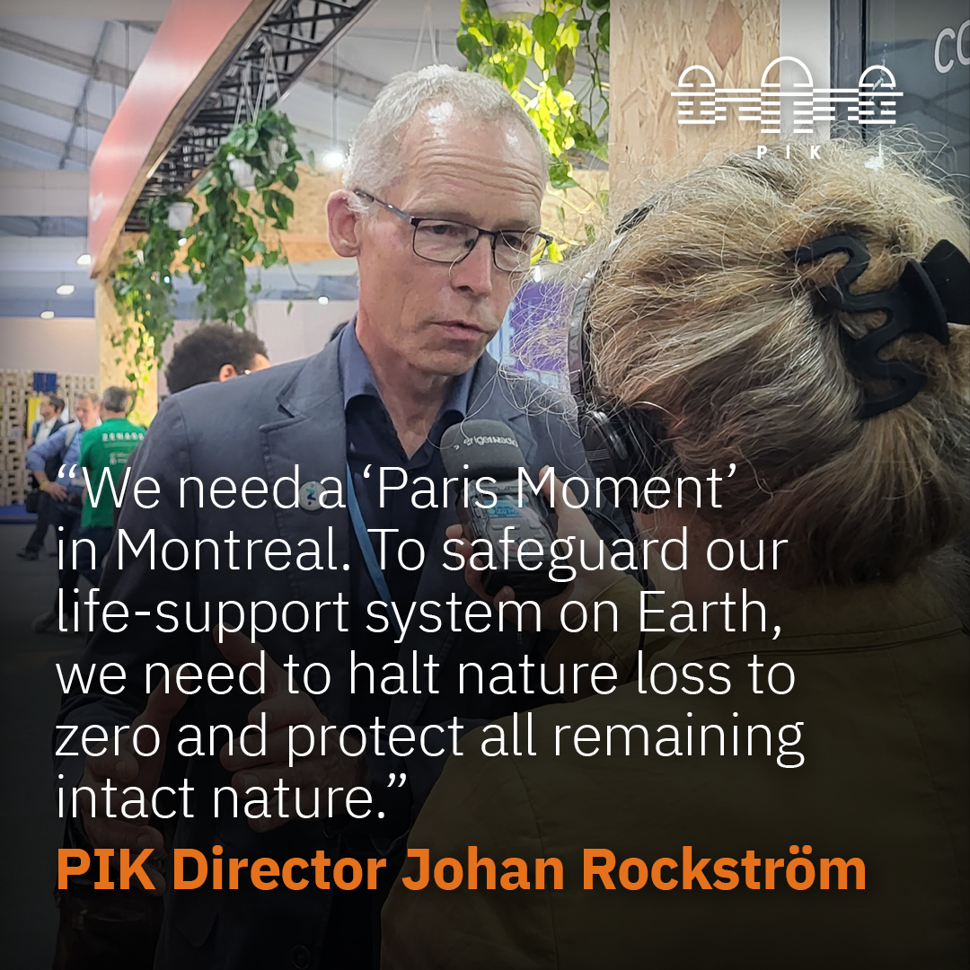 While #COP15 in #Montreal is still running, #PIKs <a href="/jrockstrom/">Johan Rockström</a> pledges for a #ParisMoment for #biodiversity: similar to the global climate agreement to hold #globalwarming below 2C &amp; aim for 1.5C, governments at COP15 need to set a limit to #nature destruction. #naturepositive