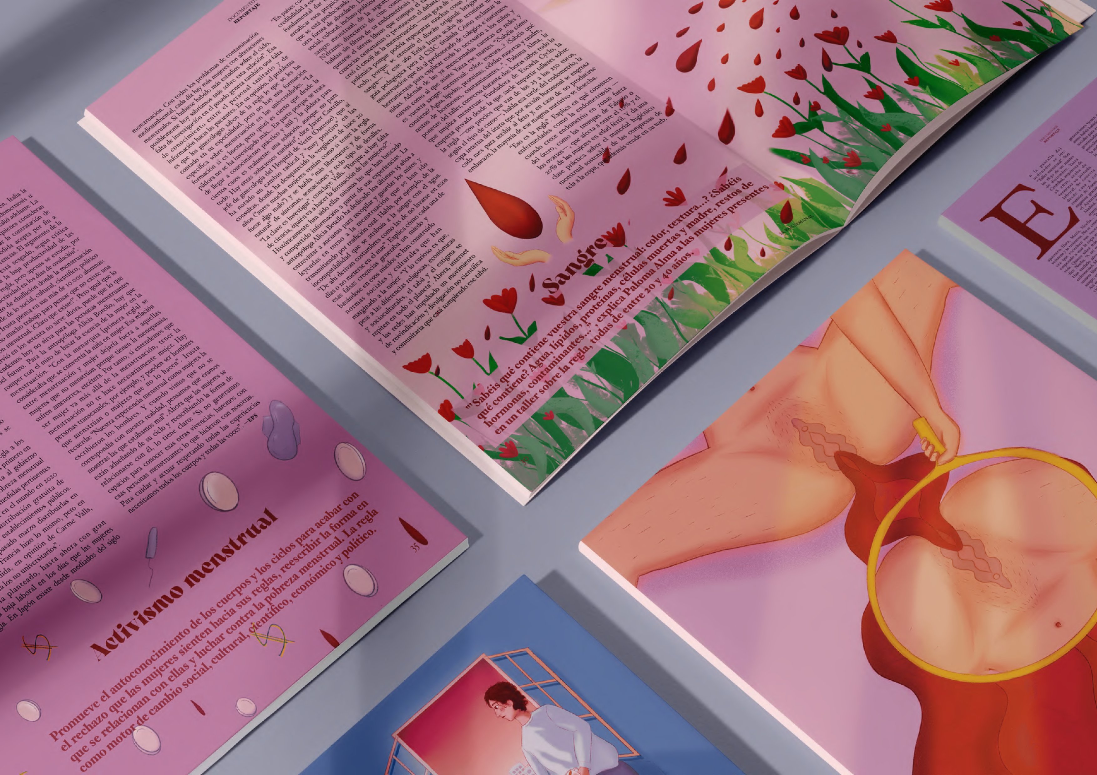 Éste es el Proyecto Final de Máster de Francisca Rodriguez Mena, alumna del Máster Online en Ilustración Editorial y Publicitaria. El proyecto consiste en un encargo de 4 ilustraciones de página completa y 4 spots para el reportaje 