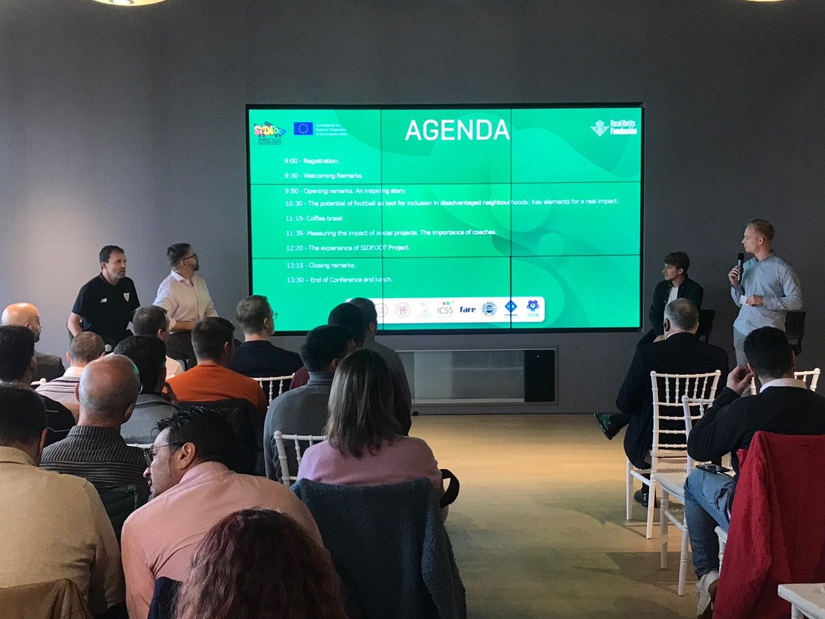 It was a day with various panels during the Sidfoot conference. We learned more about the potential of football as tool for inclusion in disadvantaged neighbourhoods and how to make a real impact. 
<a href="/EUErasmusPlus/">Erasmus+</a> <a href="/EuSport/">EUSport</a>
