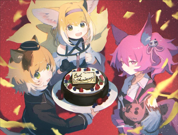 パティシエのケーキでお祝い#アークナイツ3周年アート #アークナイツ 