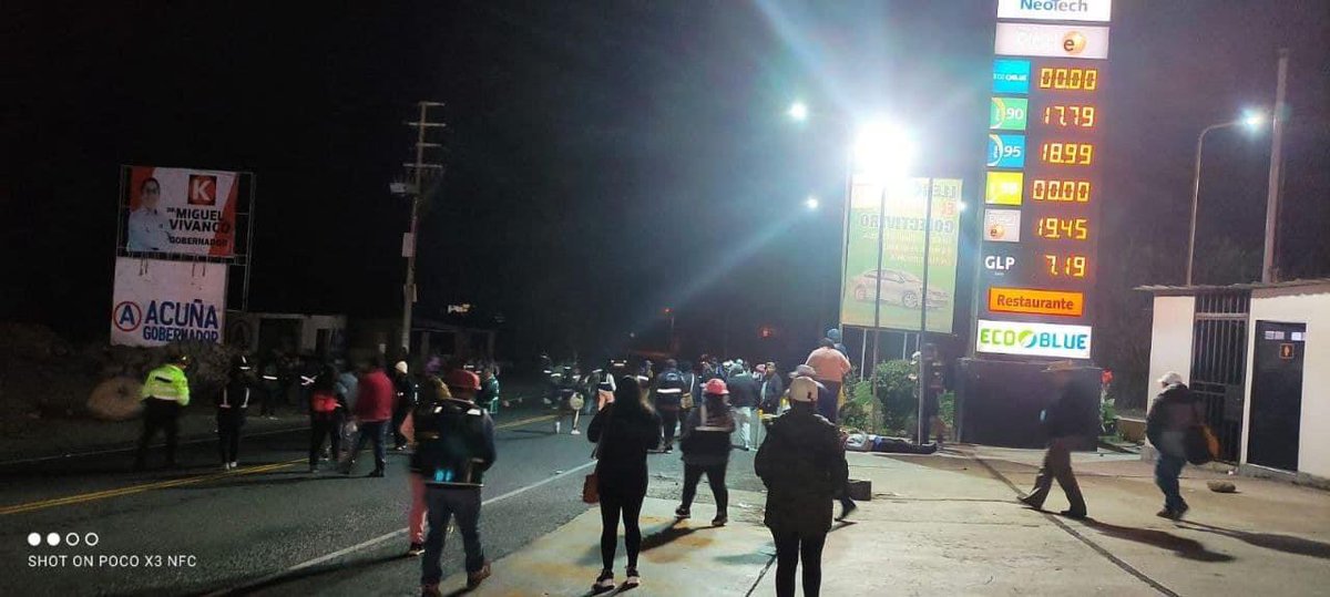 #Bloqueo en #Simbal carretera que une a #Trujillo con la Sierra Liberteña