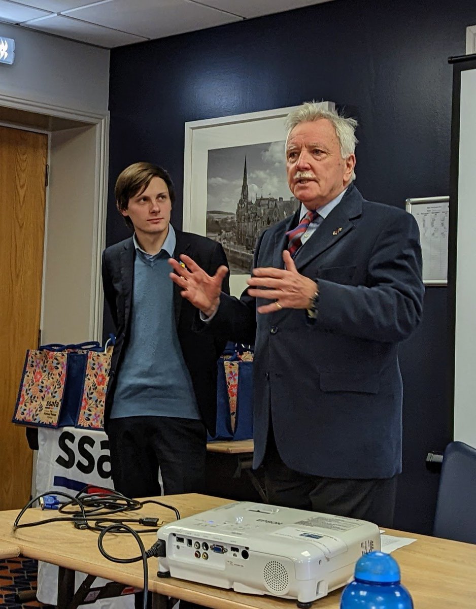 Christmas Training Event. Lt Col Andy Middlemiss, BEM, introduces our Patron, the Provost of Perth and Kinross Council, Xander McDade.
