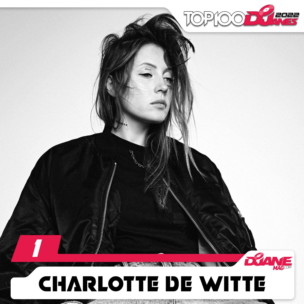 DjaneMag's tweet image. 1 position UP! Techno sensation Charlotte de Witte got position No.1 this year! Congratulations!
#djanemag #top100djanes #top100djanes2022 @CharlottedWitte @KNTXTmusic