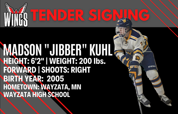 Wings fans — please welcome the newest tender signee, Madson "Jibber" Kuhl from #WayzataMN! 

STORY > aberdeenwings.com/mn-forward-add…

#WingsWay #WingsFamily