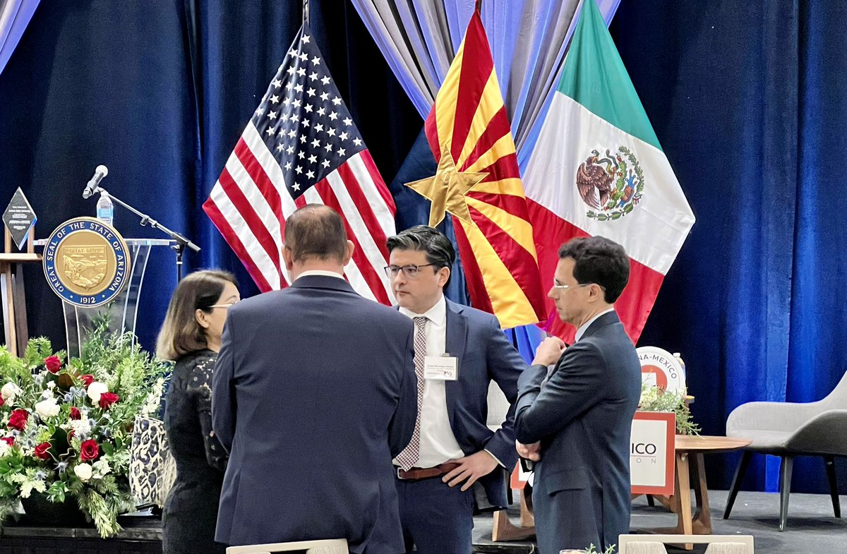 jorgem_yescas's tweet photo. Historically, the @AzMxCom has offered, in a coordinated manner, institutional gear to advance in multiple ways the AZ-🇲🇽relationship.

Yesterday, its leaders celebrated Governor @DougDucey’s commitment to trade and AZ’s economic partnership with MX. 

Congratulations! https://t.co/wPp6crTjoD