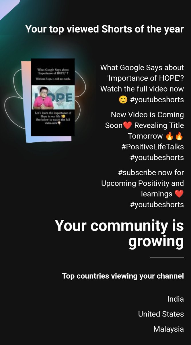 PstvLifeTalks's tweet photo. Our Positive Year on Youtube❤️
#PositiveLifeTalks
@TheDeepThakker @YouTubeIndia @YouTube @YTCreatorsIndia @YouTubeCreators
More Positivity on the way, subscribe now 👇🏻
https://t.co/OzZoof39MD https://t.co/xnbB1xttIB
