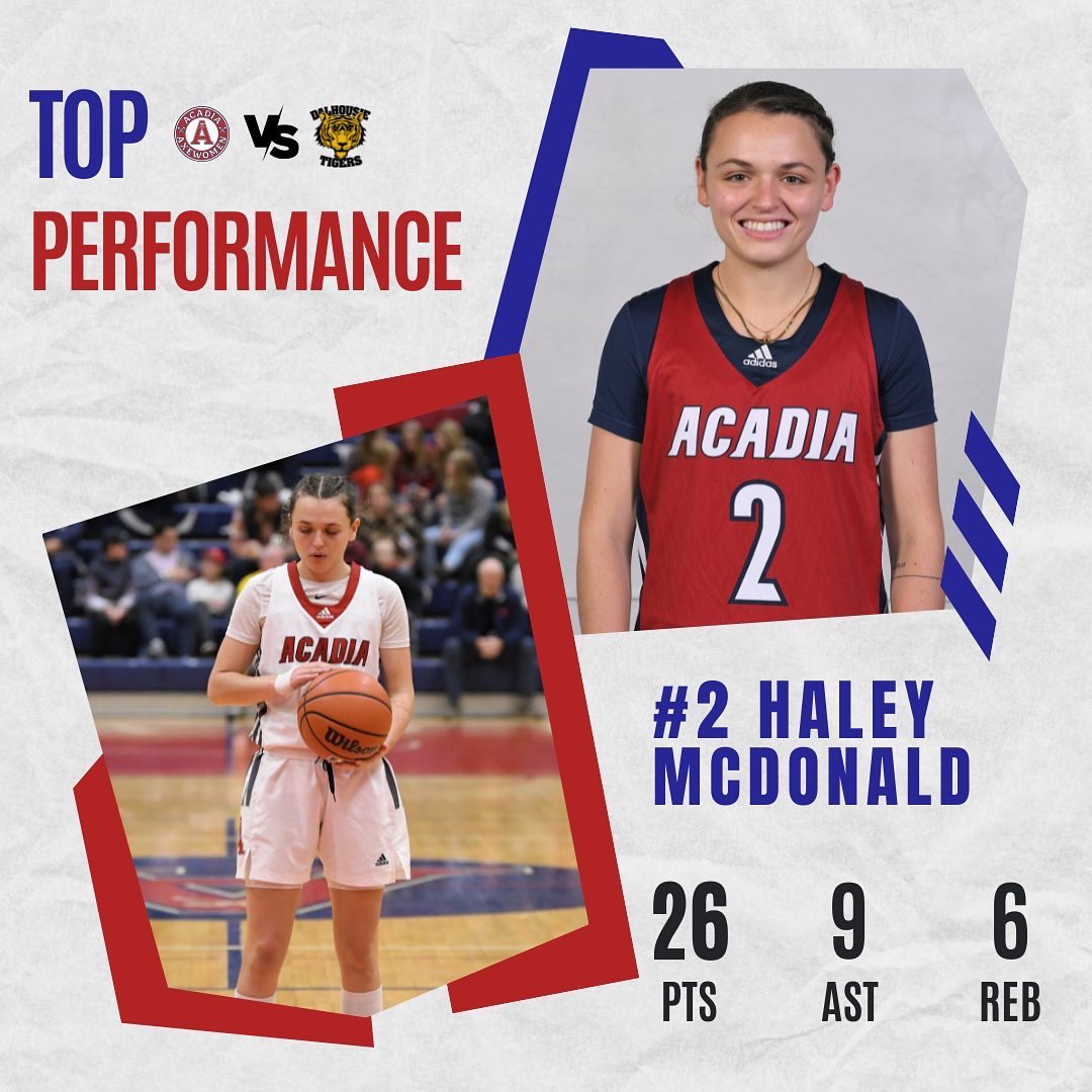 AxewomenBB's tweet photo. Both Haley and Sandy had an amazing game against DAL earlier in the month! 🔥
They each had over 20 points contributing to the Axewomen’s win! 👏👏
@AcadiaAthletics 

#ausbasketball #axewomen #axewomenbasketball #acadiauniversity #acadiaathletics https://t.co/CVelw1M3PD