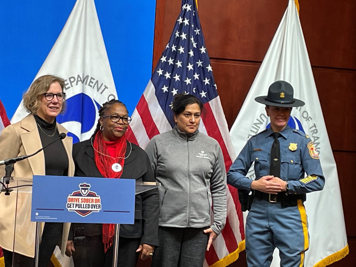 Today I attended @nhtsagov's December Drive Sober Campaign Kickoff event, featuring new PSAs and new research showing high levels of alcohol and drug poly-use. Thank you  Admin. Carlson for hosting and remarks from @MADDOnline, @umassmemorial,  @DEStatePolice