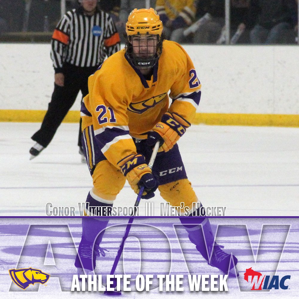 Congrats to @UWSPMHockey's Conor Witherspoon and @Pointersmbb's Jake Buchanan on landing WIAC Athlete of the Week honors! #Pointers
