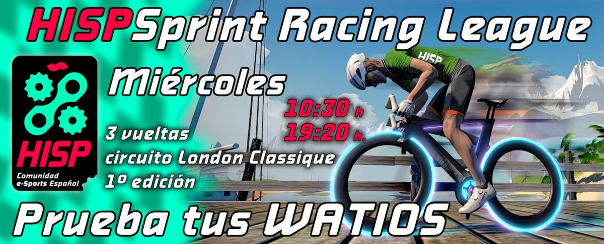 HISP_CLUB's tweet photo. HISP Sprint Racing League
Miércoles 14 de diciembre
10:30h https://t.co/warxSNIpHw
19:20h https://t.co/MObo04TDjK

Descripción: London Classique (Etapa 8)
¡Bienvenid@s a nuestro evento competitivo más explosivo! https://t.co/ynebAbz6AR
