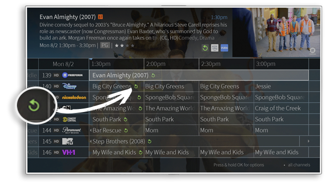 Your favorite shows and holiday specials on your schedule. Use the Start Over feature (look for the green arrow) to watch EXP programming whenever you're free!  #holidaymovies armstrongonewire.com/Support/EXP/Ar…