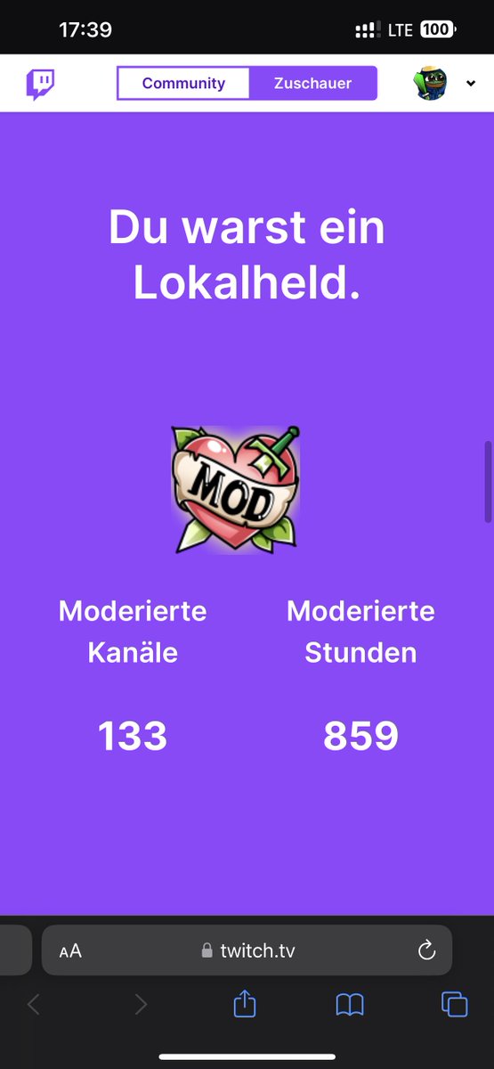 Das beste an meinem Twitch Recap? 
Ich habe meinen Twitch Konsum um knapp 1/3 zum Vorjahr reduziert und ca 50.000 Nachrichten weniger geschrieben 😅