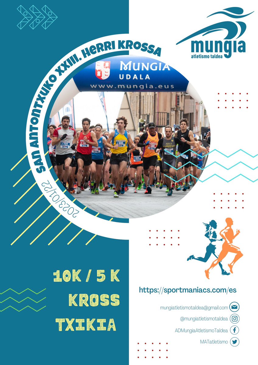 MAT_atletismo's tweet photo. Badakizue San Antontxuko Herri Krosserako izen emotea zabalik dagoela?
Animeu zaitez geugaz karraderan!

Sabeis que las inscripciones de la San Antontxuko Herri Krossa ya están abiertas?
Animaos a correr con nosotros!!

#alkarregazasago https://t.co/e9emqJfkyN