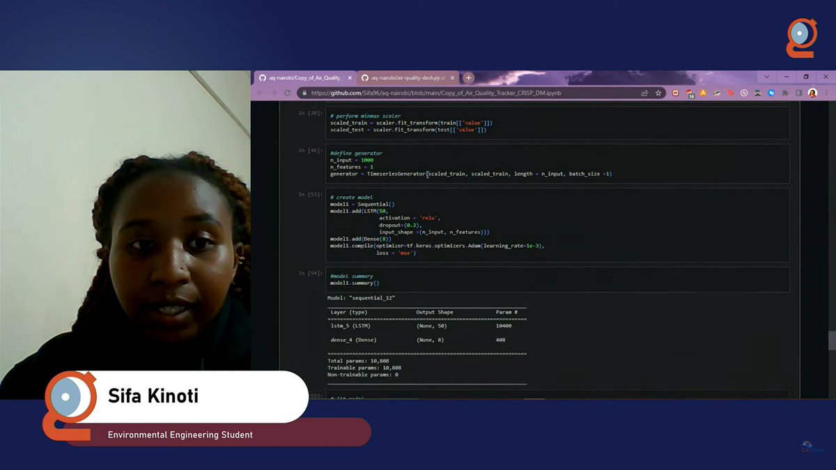 CsharpCorner's tweet photo. #GlobalAIStudentConference - Sifa Kinoti is live now and talking about AI in Tracking Air Quality.
Live streaming at https://t.co/6yzvY4phKh
@GlobAICommunity #GlobalAICommunity #Student #AI #Community #PowerPlatform https://t.co/jIgUGXChAS