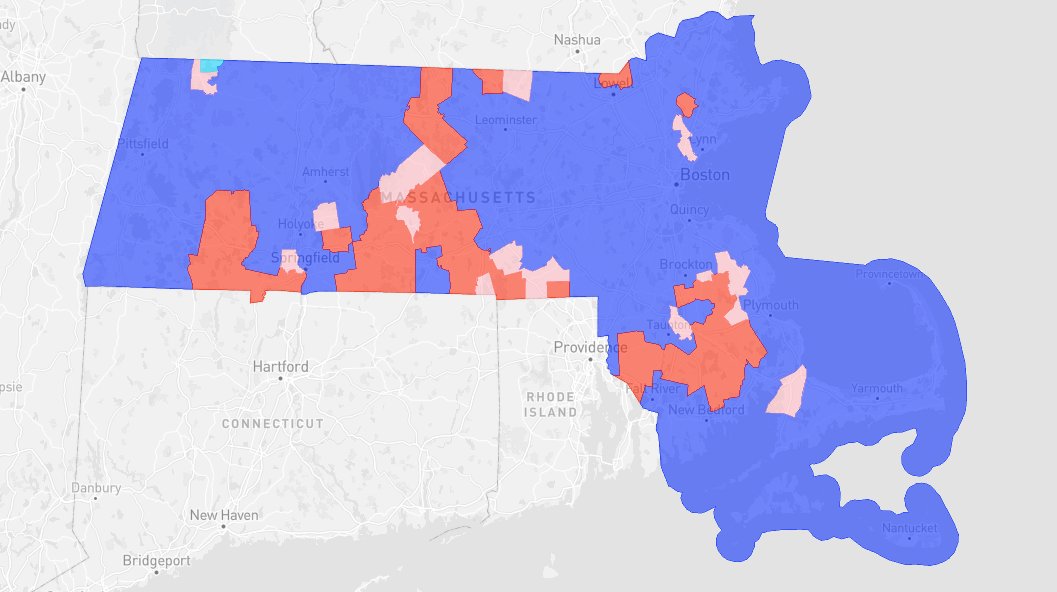 Shane 🇺🇸 on Twitter "RT Lily_PolisStan Massachusetts town loyalty map between the 2020