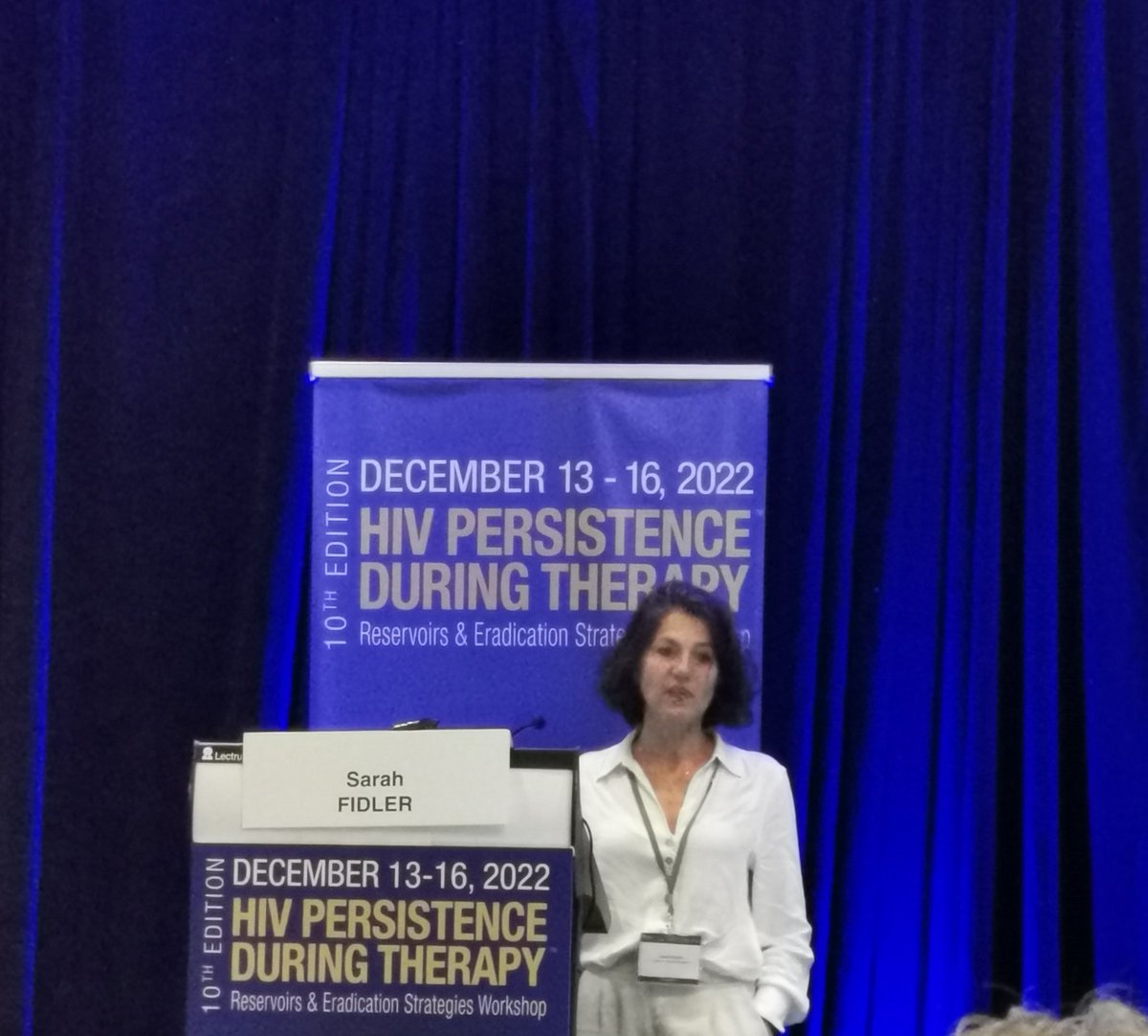 RIOtrial's tweet photo. Study Chief Investigator @SarahFidler7 presents the RIO study overview at the BMGF curated session during the #HIVPersistence workshop. https://t.co/vYmCQdEzIk
