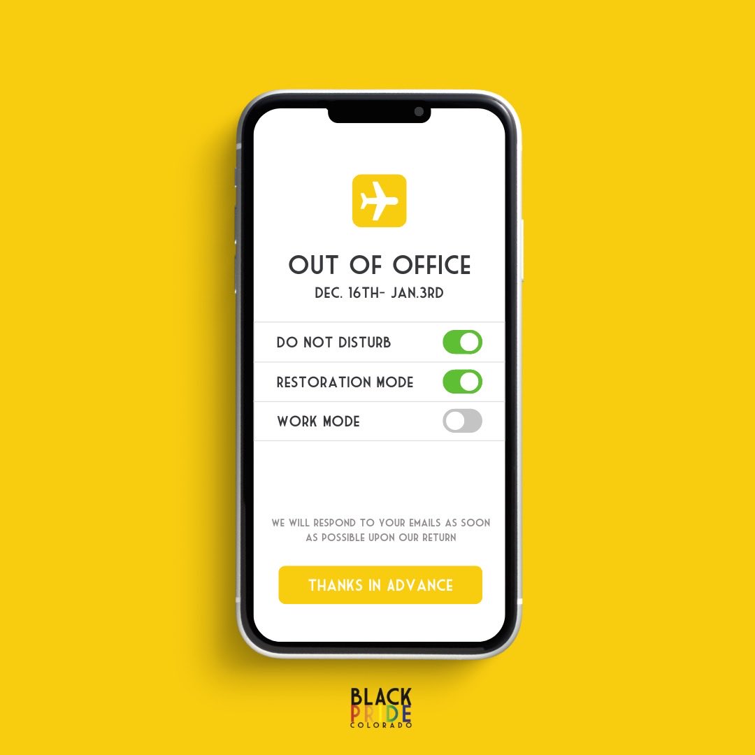 Hey folx! 👋🏽

The <a href="/youth_seen/">YouthSeen</a> office will be closed Dec.16th-Jan.4th and returning Jan.5th! 

We thank everyone for your love and support this year! See you in 2023! 💛

#restoration #youthseen #campseen #transseen #blackpridecolorado #outofoffice