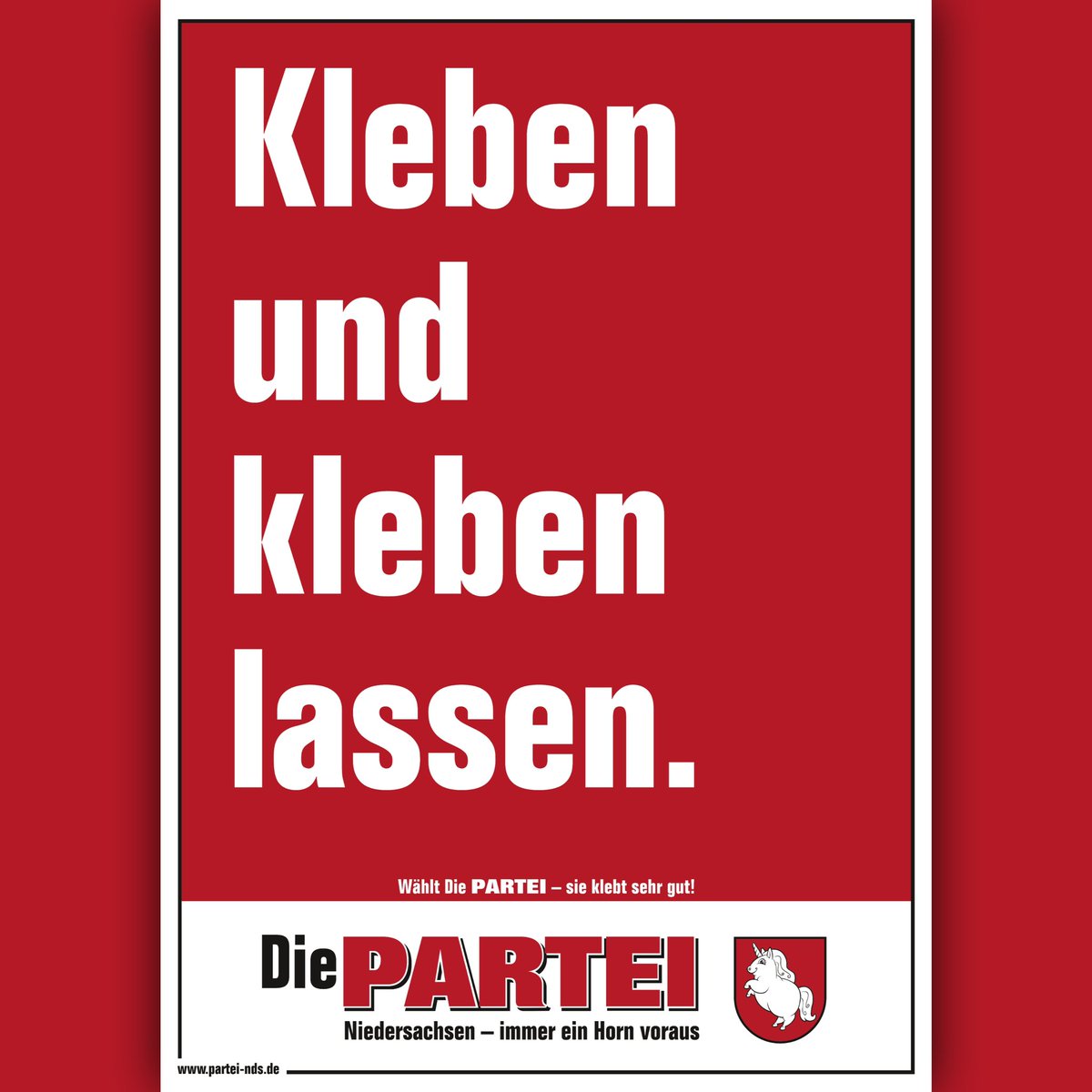 Wir in Niedersachsen erkennen den Kampf der Bundesregierung gegen den Klimaschutz neidlos an.

Dennoch sind wir in den letzten Tagen des Jahres schon wieder etwas näher bei der christlichen Nächstenliebe und sagen auch einfach mal: Kleben und kleben lassen.