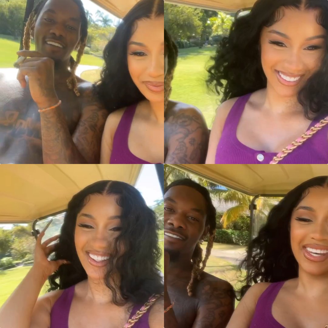 Cardi B and Offset today. 😍