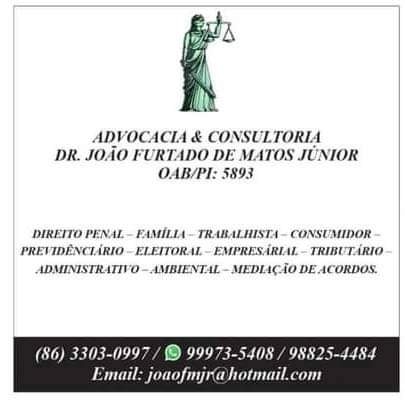 joaofurtadoadv's tweet photo. CONSULTAS JURÍDICAS GRATUITAS
Ligue ou envie uma mensagem de WhatsApp (86) 99973-5408 e nos explique suas dúvidas e poderemos marcar um horário para analisarmos suas questões e darmos a melhor solução para seus problemas jurídicos. https://t.co/dbQATHkoLG