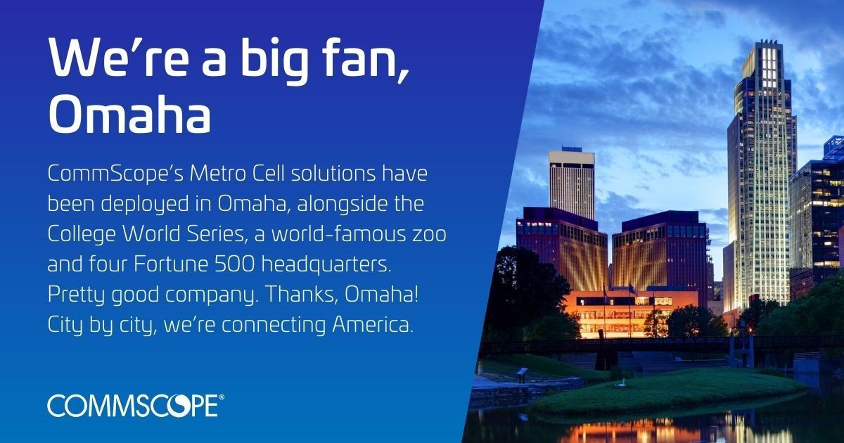 CommScope's tweet photo. CommScope’s Metro Cell solutions have been met the design standards in 98% of America’s 50 largest jurisdictions. Better #MetroCell network performance, coming soon to a city near you. To learn more about our solution visit our website today. https://t.co/tHnQ2D1awg https://t.co/wPewVGic2v