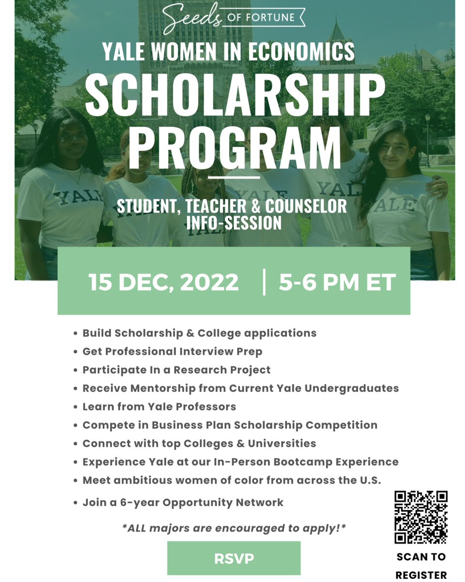 _purelegacee's tweet photo. Seeds of Fortune Inc. is a scholarship program creating the next generation of financially empowered young women of color by helping them apply for college scholarships and teaching career and financial management skills.  

Apply Here: https://t.co/Tt65W0wgJT https://t.co/WL4QSwpMps