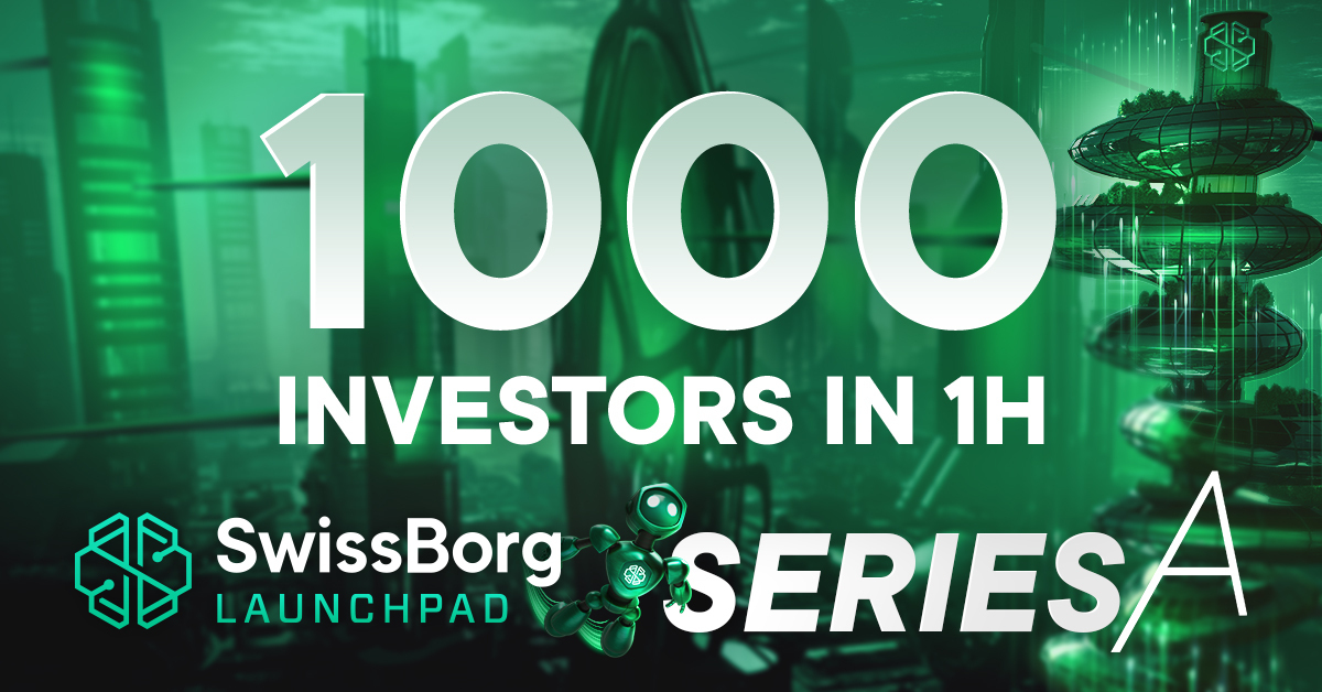 1000 people joined us in just the first hour of the public opening of #SwissBorg's Series A #Launchpad! #WeAreSwissBorg 💪🏾
Join us: bit.ly/3iP2AuK