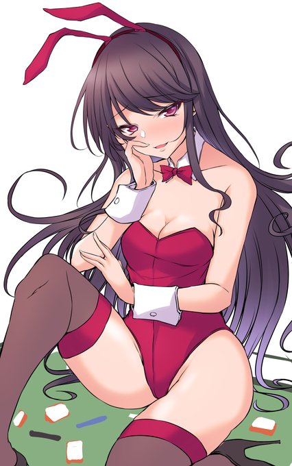 雀魂・郡道美鈴先生のバニーガールスキン
彩色途中 