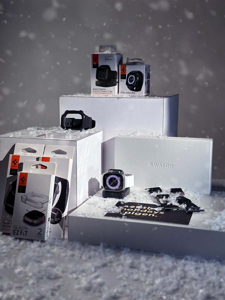 spigen's tweet photo. ‼️ GIVEAWAY ‼️ #SantaSpigen got your letters and is back with an Ultra big giveaway 🧑🎄🎄
**Grand Prize: Apple Watch Ultra + a ton of Spigen Watch Accessories** https://t.co/8yV5KEZsrr