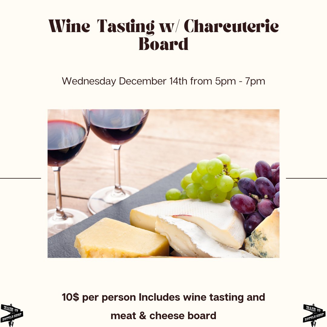 MainStBottle's tweet photo. Our last #WineDownWednesday of the year! https://t.co/4ws7prHP35