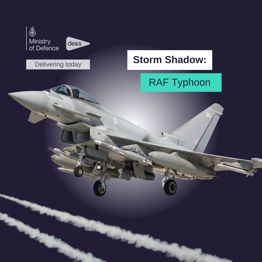 The @RoyalAirForce Typhoon has gone from strength to strength thanks to a £425M upgrade programme delivered by DE&S. The fighter jets are integrated with deep strike cruise missile Storm Shadow, air-to-air missile Meteor and the precision attack missile Brimstone... [1/2]