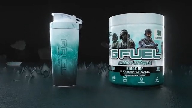 G Fuel Six Siege Black Ice Collector's Box Tall Boy Metal Shaker Cup +  Charm Tag