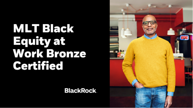 Graciela_B's tweet photo. As one of the first firms to become MLT Plan Approved, I am excited to share that BlackRock has now achieved MLT Black Equity at Work Certification. Learn more about the Certification Program. #OneBlackRock https://t.co/Z0QdLReNZM https://t.co/tp5QrSZuJF