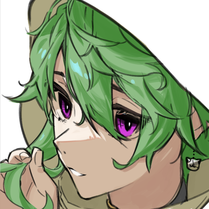 硬いブラシでゴリゴリ色塗っていくの好き 