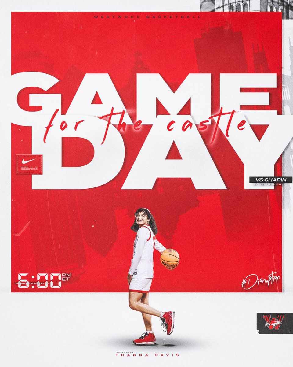 ‼️ GAME DAY ‼️ 
🏀: vs Chapin              
  📍: Castle 🏰(WHS - Columbia, SC)
⌚: 6:00 p.m.